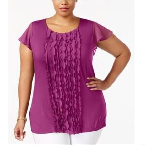 Charter Club Ruffled Scoop Neck Casual Top